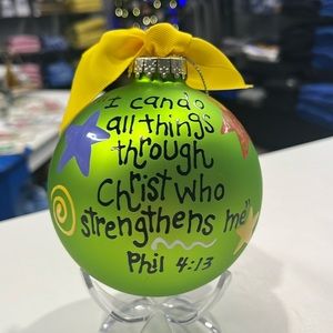 NWT Coton Colors “I can do all things….” Ornament